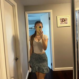 Green Skirt w/ White Flowers